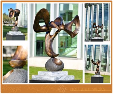 "Weightless" Bronze on marble
weekly rental $800.00
Long term rental  discount available 