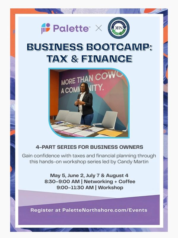 Business Bootcamp on Tax &amp; Finance with Candy Martin for business owners.