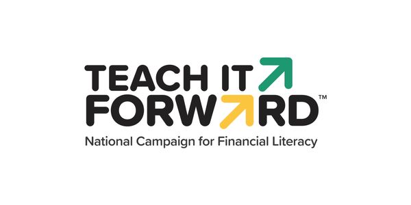 Logo of Teach It Forward, a national financial literacy campaign.