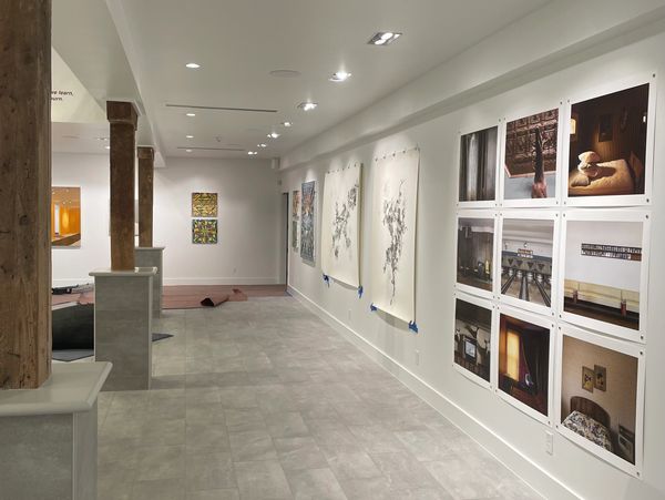 art gallery with av controls and in ceiling speakers