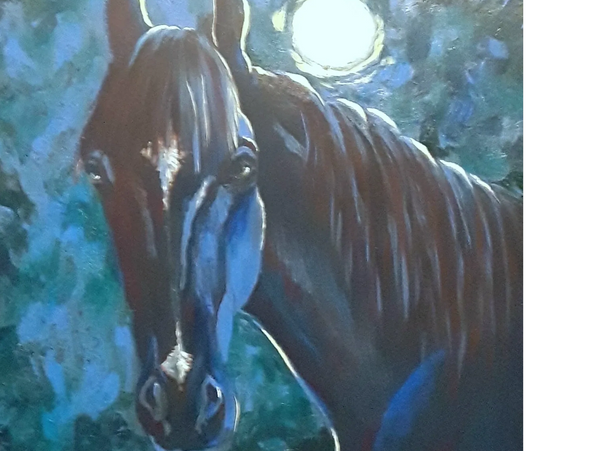 "Secret Places"  25" x 25"  Acrylic on Board