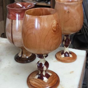 Segmented Handturned Goblets