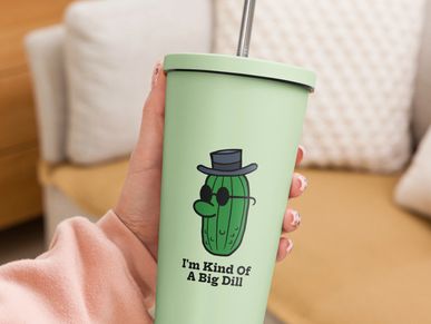 Photo of a green drinking cup.