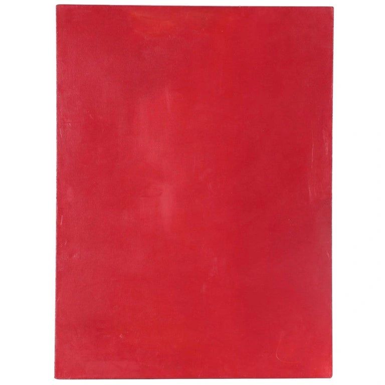 Color-Field Oil Painting "Rojo #6 by Elena Osterwalder, 2003
