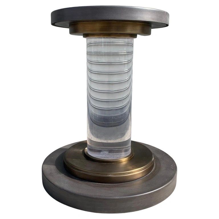 Lucite & Brass Table Base by Charles Hollis Jones, USA 1960's