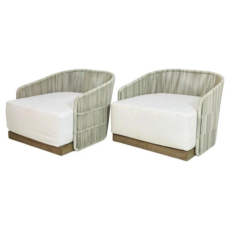 Pair of "Havana" Lounge Chairs by Restoration Hardware