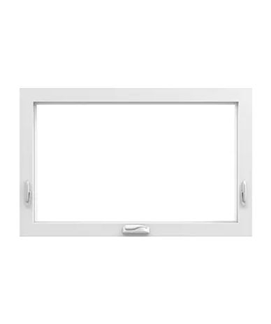 White rectangular window frame with handles on sides and bottom.