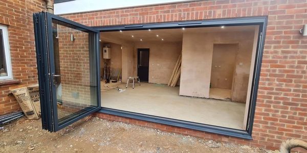 Extension with bifold doors