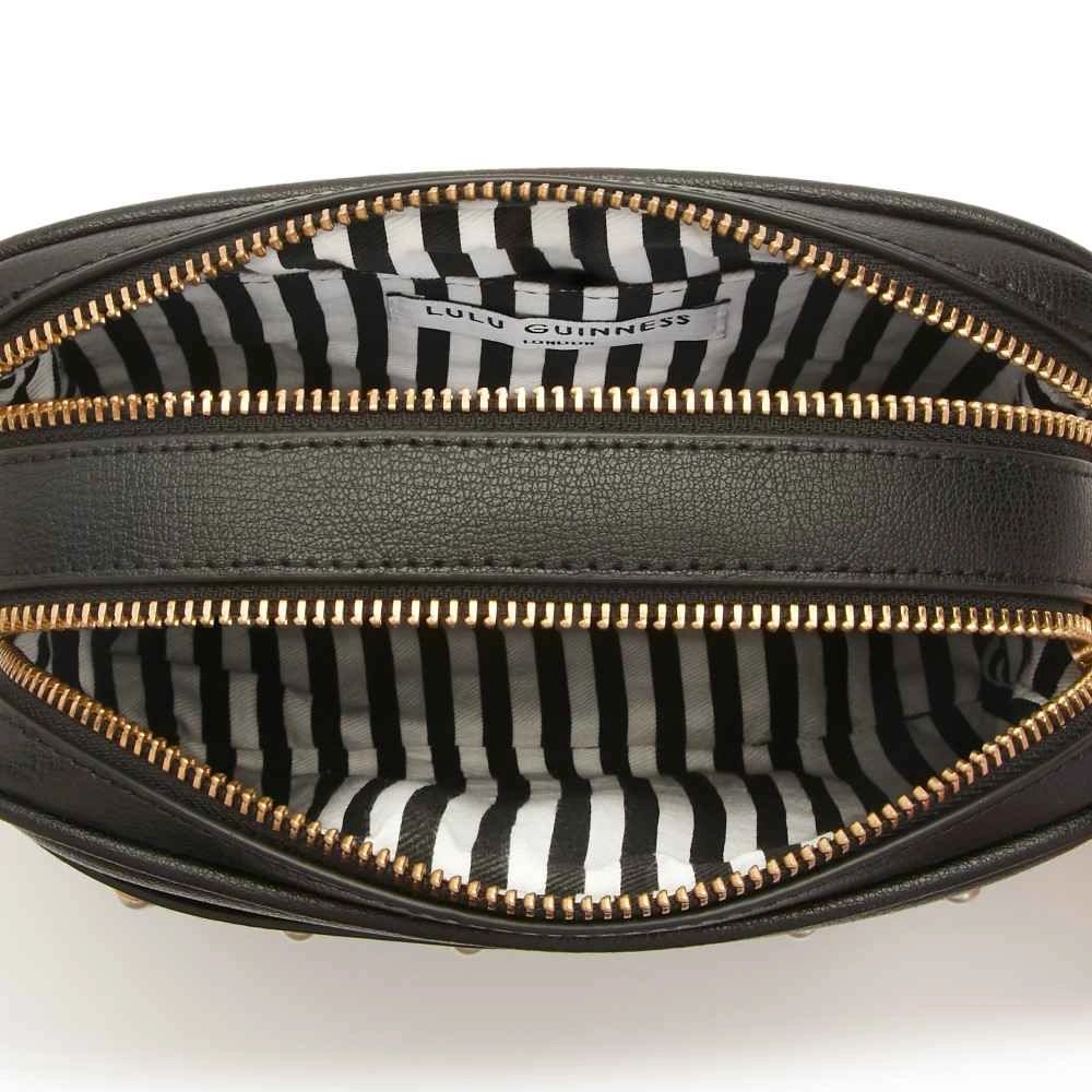 LULU GUINNESS MEDIUM PEARLS CLARA PURSE BLACK