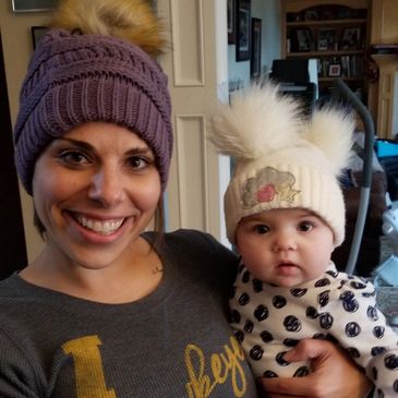 Mallory with her 1-year-old daughter Isla.