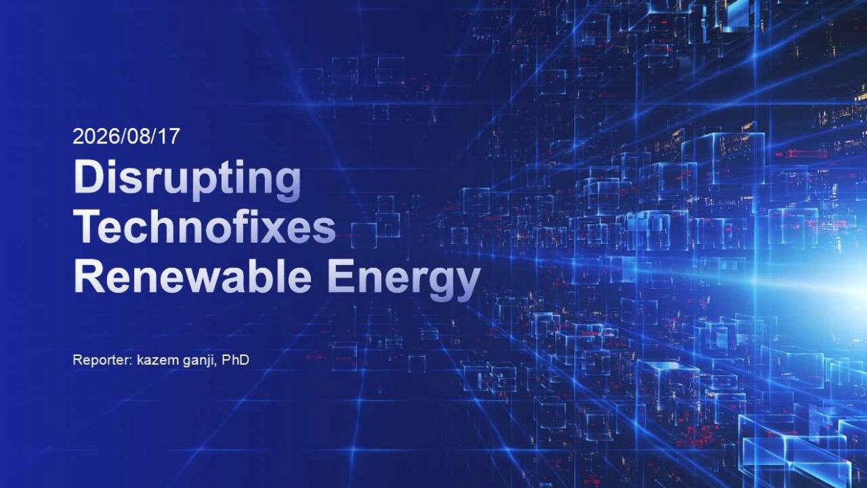 Disrupting Technofixes in Renewable Energy by kazem ganji, PhD.