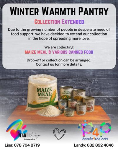 Winter Warmth Pantry extends collection of maize meal and canned food for those in need.