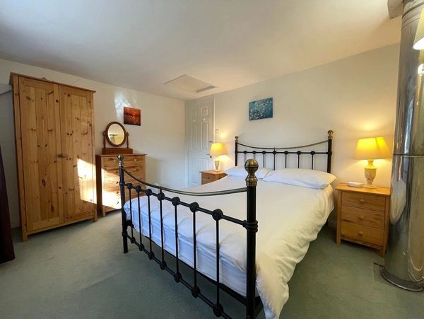 The double bedroom at the Grove, Family Holiday cottages mid wales