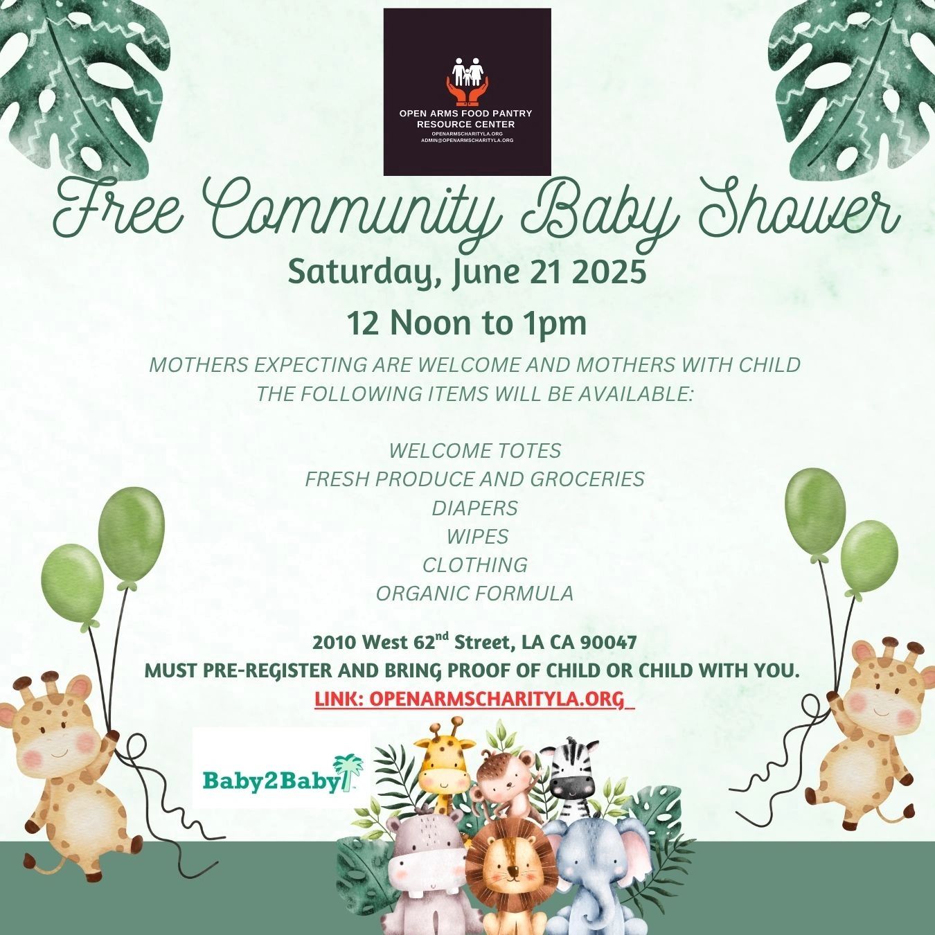 Emergency Relief Community Grocery Distribution and Family Baby Shower