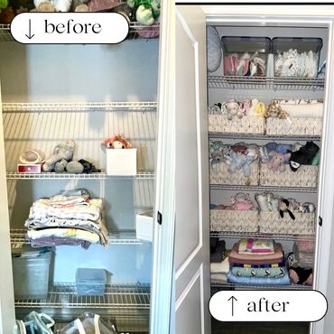 Linen closet organization