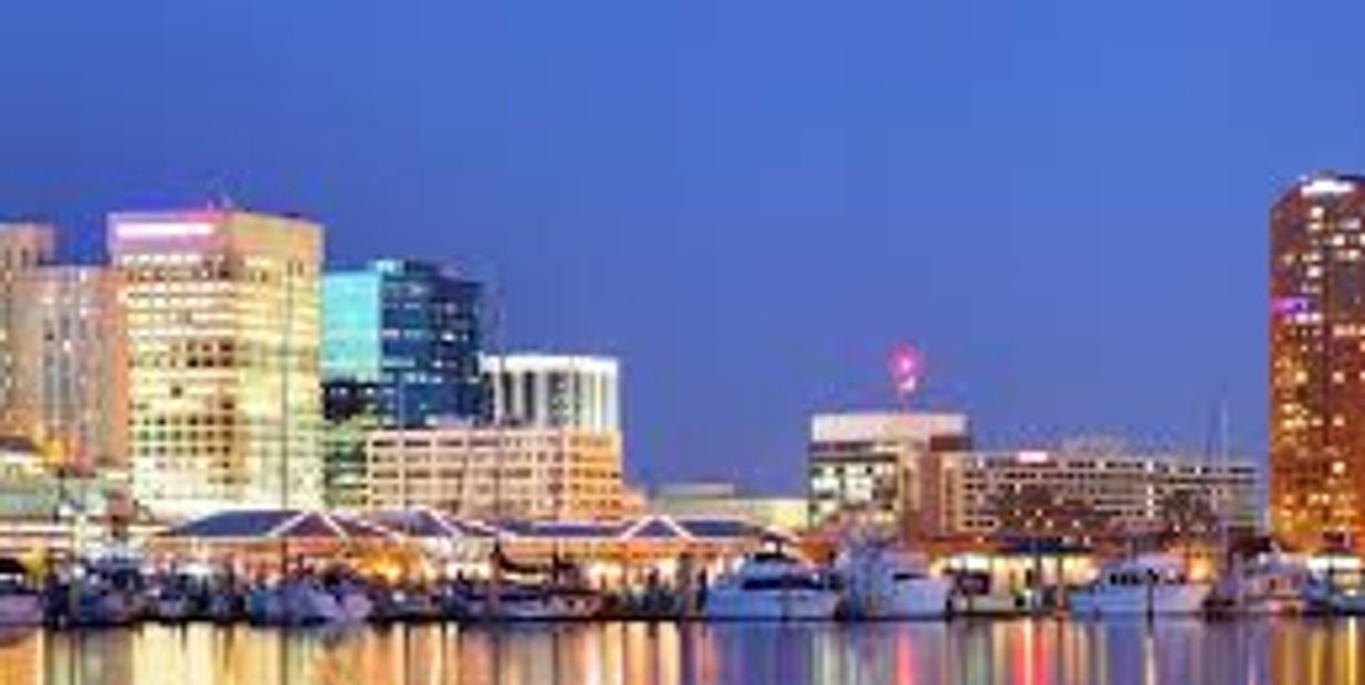 Downtown Chesapeake at night. Long distance moves to Chesapeake Va will be stress-free. 