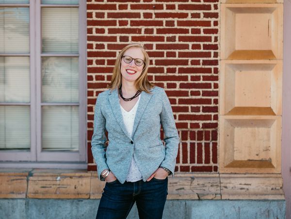 Renee Jackson - Founder & CEO of Dyspute.ai - outside the Ferry Building in San Francisco. 
