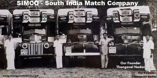 Simco South India Match Company Thangavel Nadar oldest Indian Match company vintage sales trucks 