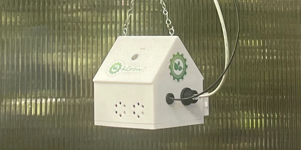 Greenhouse Controller shaped like a bird house.