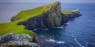 Neist Point lighthouse, westerly point isle of skye scotland