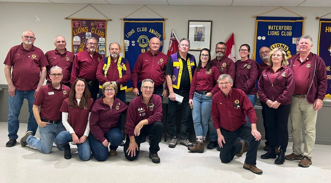 Members of the Waterford Lions Club gathered together at a club event