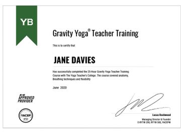 Gravity Yoga Teacher Training