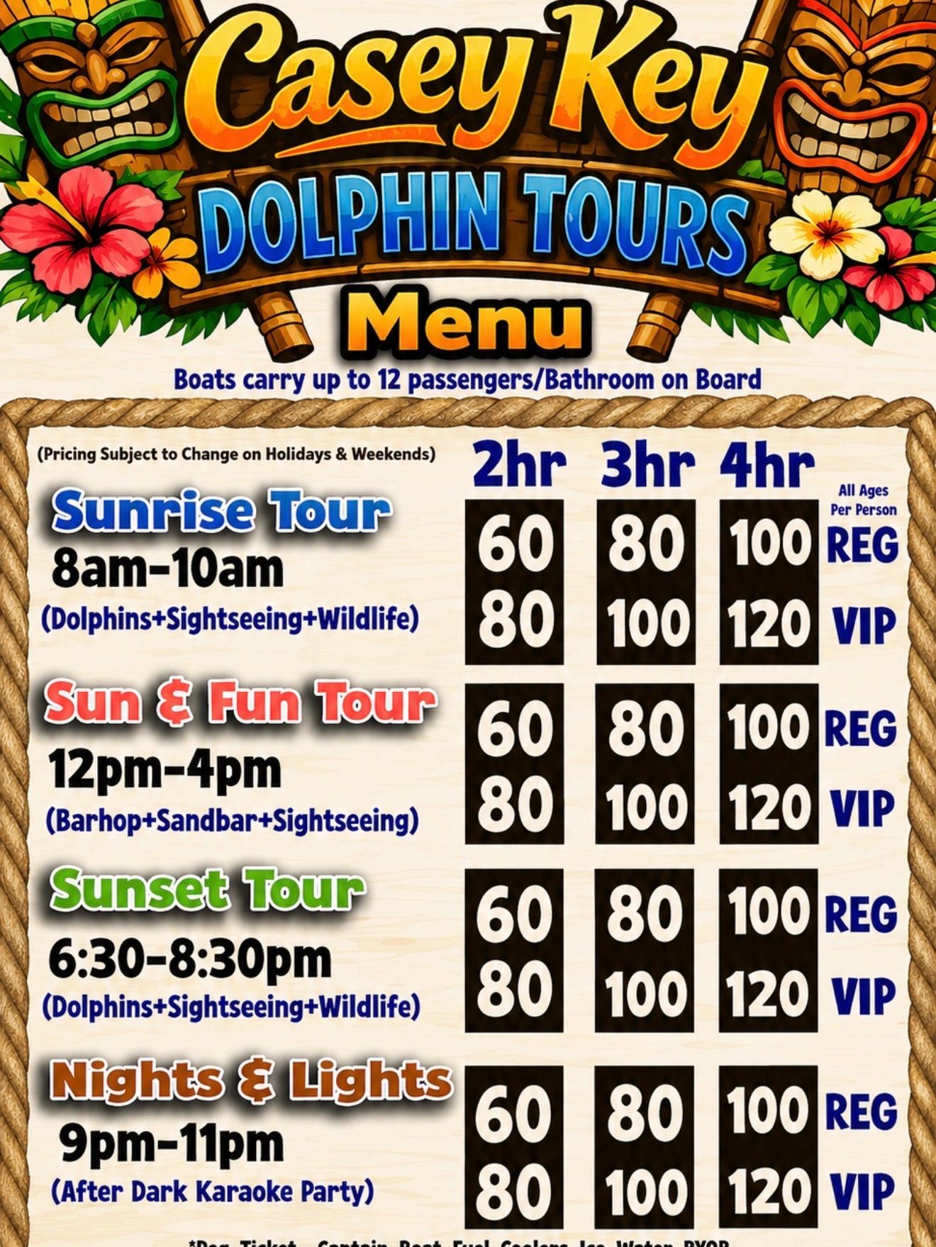 Casey Key Dolphin Tours - Ticket Prices
