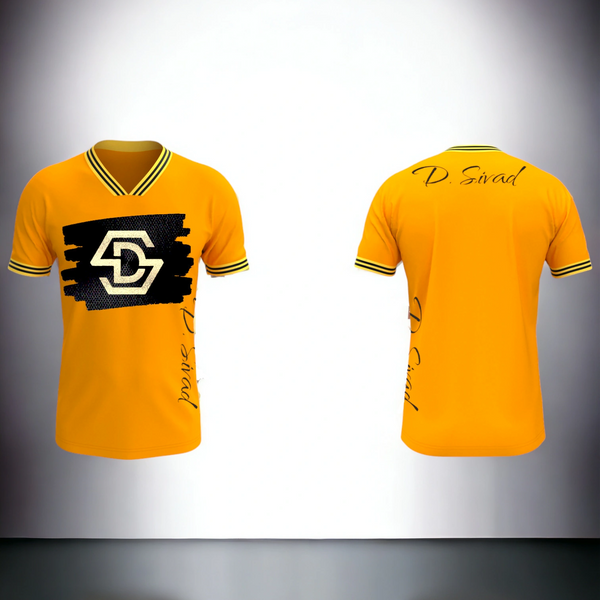 Orange shirt with D.Sivad logo