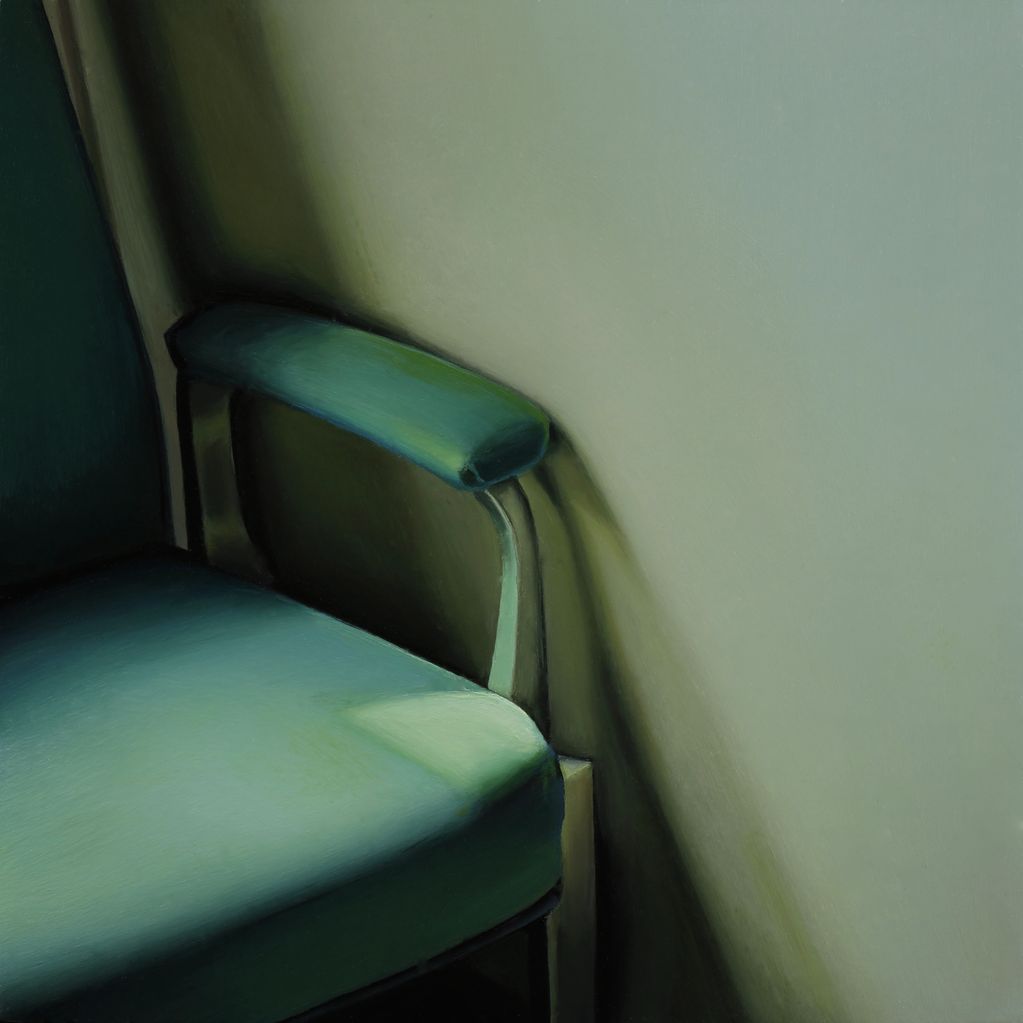 Train Chair #56, Oil on Panel, 6"x6", 2022