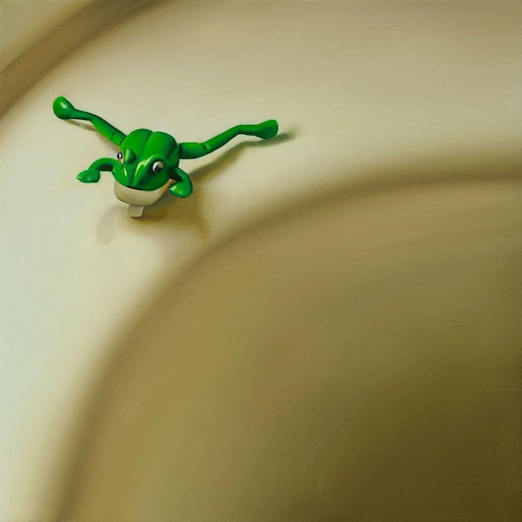 Bathtubbie Collection #86, Oil on Panel, 6"x6", 2011