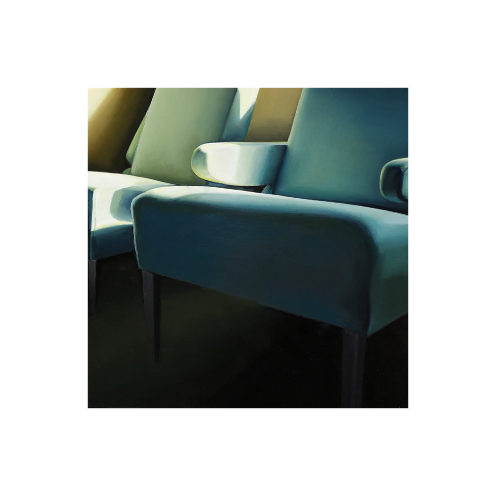 Train Chair #52, Oil on Panel, 6"x6", 2022