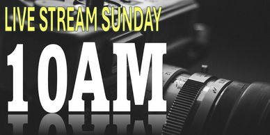 Announcement for a live stream at 10 AM Sunday.