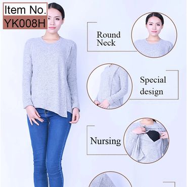 Long sleeve breastfeeding tshirt,maternity nursing top,breastfeeding wear,breastfeeding nursing top