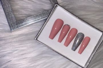 Pink with diamonds and glitter!
