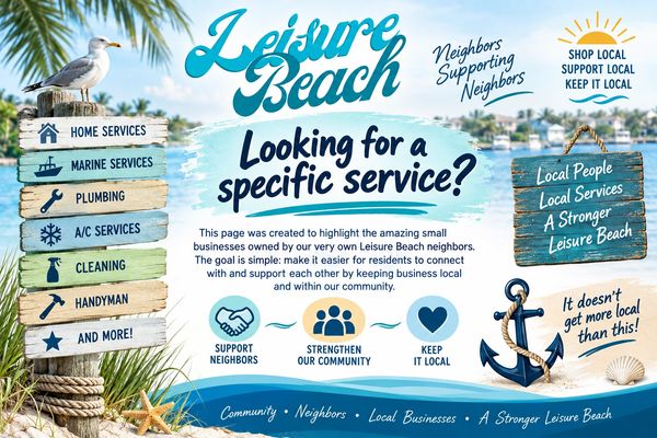 Leisure Beach supports local services with community focus.
