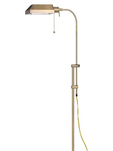 Antique Brass Pharmacy Floor Lamp | Adjustable Reading Lamp