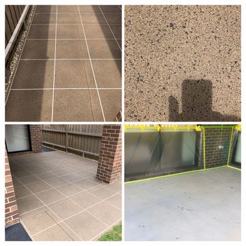 Luxurious concrete hand laid custom design & Colours beautiful Resurfacing/coating transformation