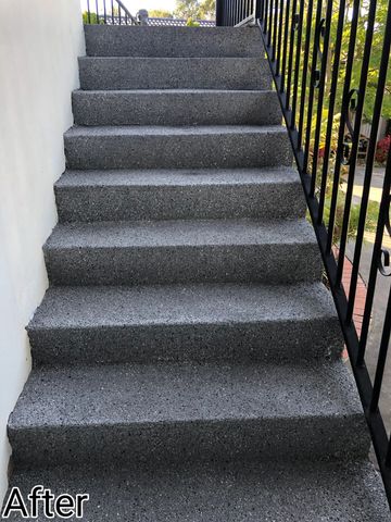 After Melbourne Concrete Sealing resurfaced this home staircase is now BEAUTIFULLY TRANSFORMED