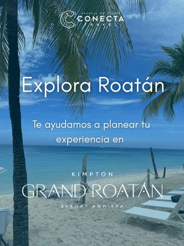 Playa paradisíaca en Roatán con palmeras y sillas de playa.