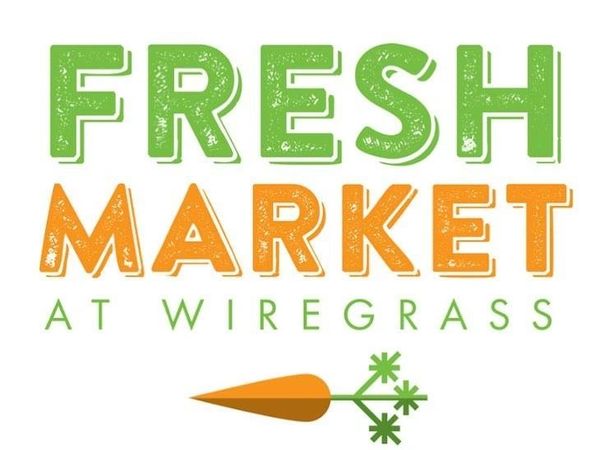 Fresh Market at Wiregrass logo with a carrot graphic, representing a local farmers market