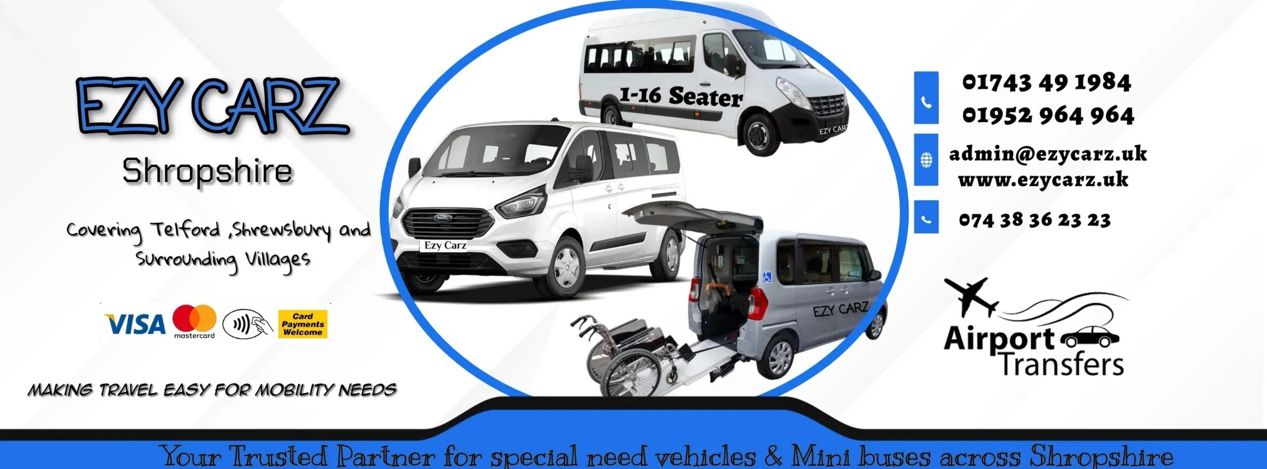 Mini Bus, Taxi Service - Wheel Chair Taxi - Shropshire, England