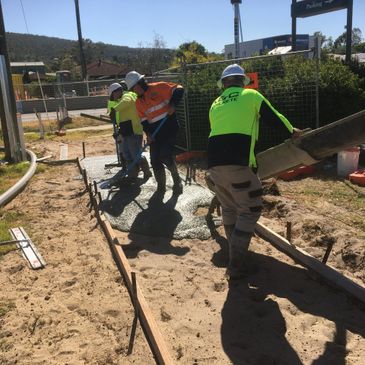 Concrete footpath