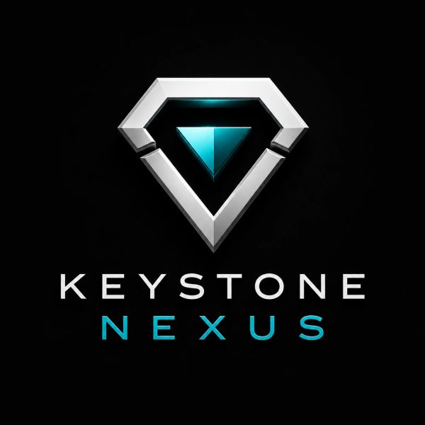 Keystone Nexus logo with a geometric design and modern font.