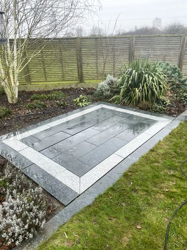 Jet washed patio