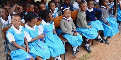 Excellence christian academy students having devotion, right before class. commences