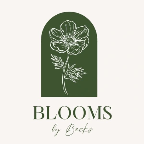 White and Green Flower Logo