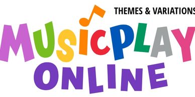 Colorful text saying Music Play Online with a music note.