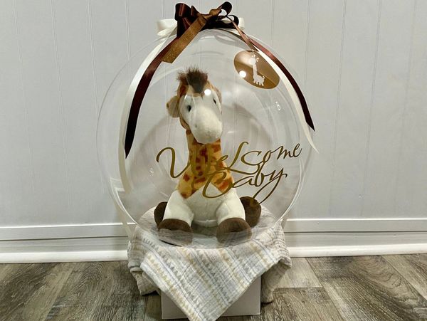 Baby Shower Giraffe  Stuffed Animal Balloon