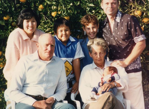 Grandpa John & Grandma Eleanor with John DellaPia, eldest son, and his wife Yong, and kids. 