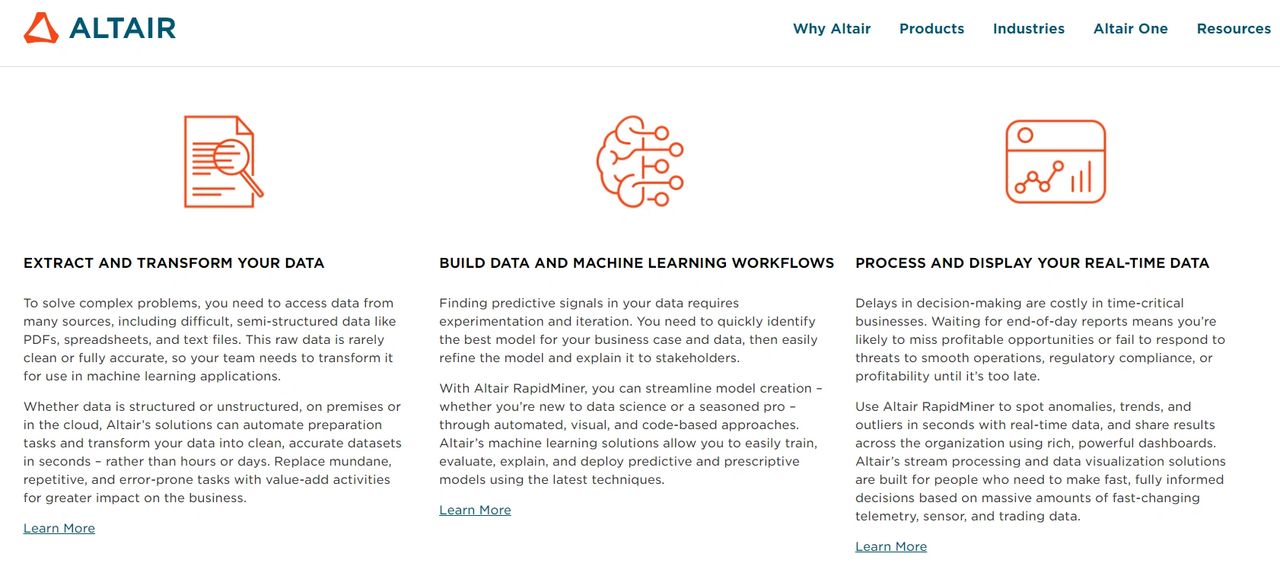 Altair website graphic